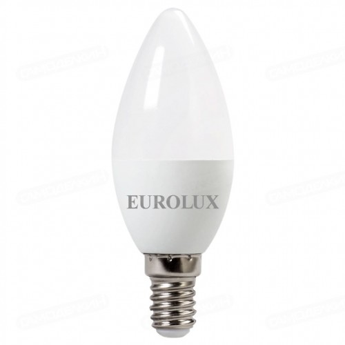 Лампа светодиодная EUROLUX LL-E-C37-5W-230-4K-E14 (76/2/3)