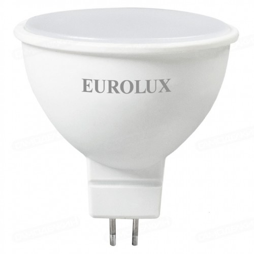 Лампа светодиодная EUROLUX LL-E-MR16-7W-230-4K-GU5.3 (76/2/24)
