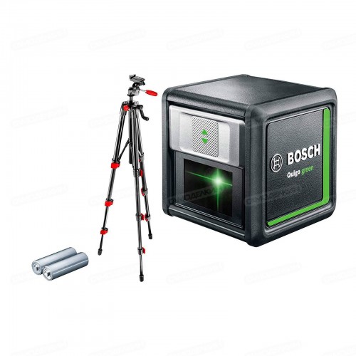 Лазерный нивелир с перекрёстными лучами Bosch Quigo Green + штатив 0603663C01